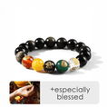 Tải hình ảnh vào trình xem Thư viện, Five Wealth Gods Prosperity Bracelet – Black & Red Agate