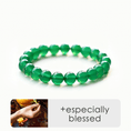 Tải hình ảnh vào trình xem Thư viện, Manjushri Wisdom & Clarity Green Agate Bracelet