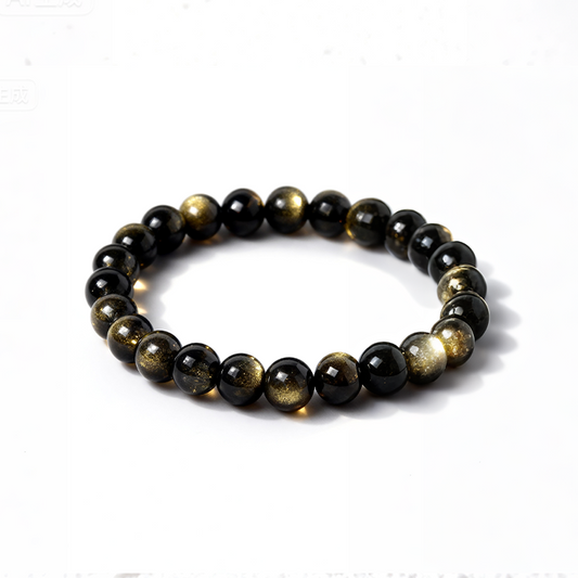 Acalā Vidyārāja Courage & Protection Golden Obsidian Bracelet