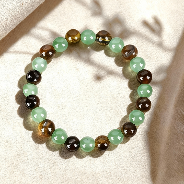 Manjushri Wisdom & Wealth Aventurine Bracelet