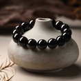 Tải hình ảnh vào trình xem Thư viện, Dainichi Nyorai Inner Sun Black Onyx Bracelet
