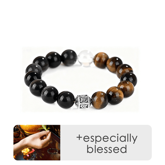 Dainichi Nyorai Supreme Insight Tiger Eye Bracelet