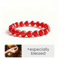 Tải hình ảnh vào trình xem Thư viện, Akashagarbha Infinite Courage Red Agate Bracelet
