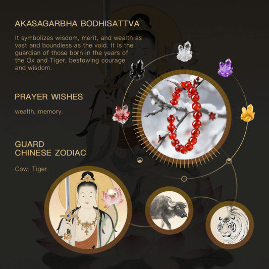 Akashagarbha Infinite Courage Red Agate Bracelet
